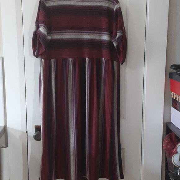 Paolino Soft Striped Boho dress large - Picture 8 of 8